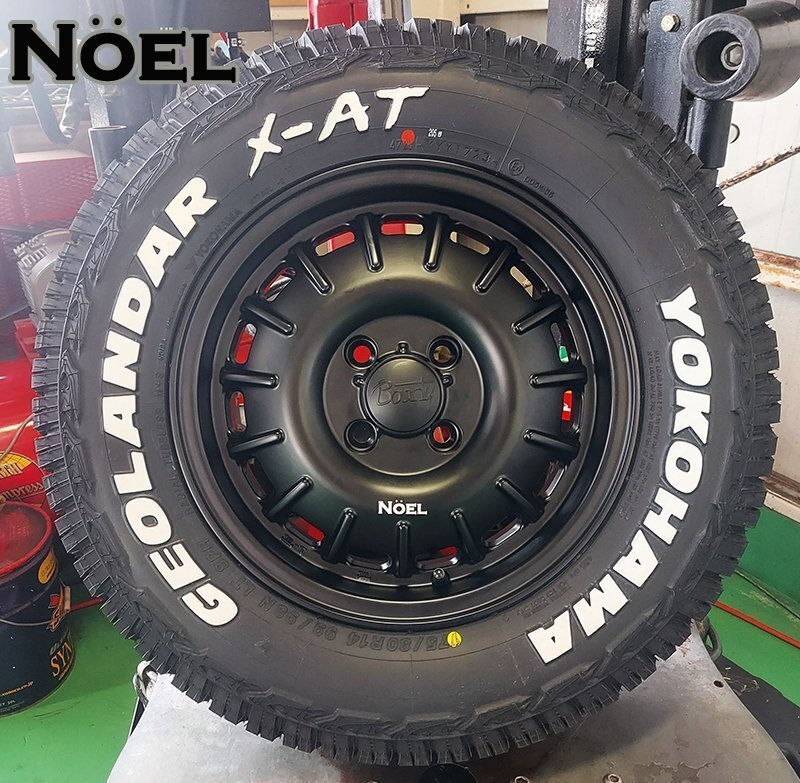 タウンエース ライトエース ヨコハマ XAT YOKOHAMA ジオランダー X-AT G016 165/80R14 ホワイトレター 14インチ タイヤホイールセット拍卖