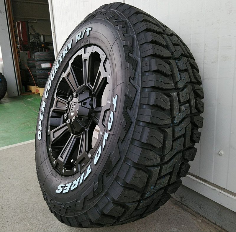 新品 16インチ 人気タイヤ ホイール 4本セット デリカD5 RAV4 CX5 トーヨー オープンカントリー RT 235/70R16 ホワイトレター DeathRock拍卖