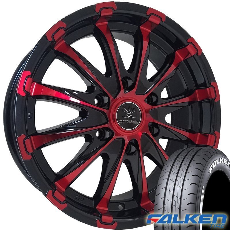 車検対応 200系ハイエース 人気 タイヤホイール ファルケン W11 ホワイトレター 215/60R17 17インチ BD12拍卖