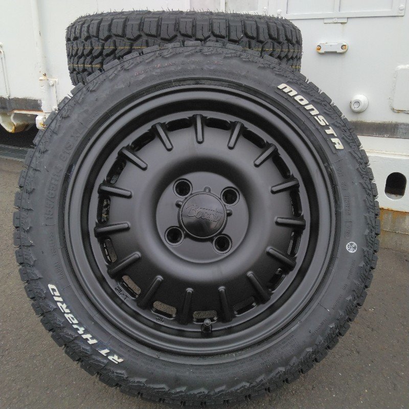 N-BOX N-ONE N-WGN ekワゴン 14インチ タイヤホイールセット バウンティー ノエル NOEL MONSTA RT ハイブリッド 155/65R14 ホワイトレター拍卖