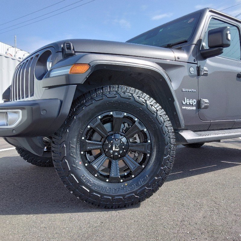 新品4本セット JL JK ラングラー 17インチ タイヤホイールセット ヨコハマジオランダー X-AT G016 265/70R17 LEXXEL DeathRock拍卖