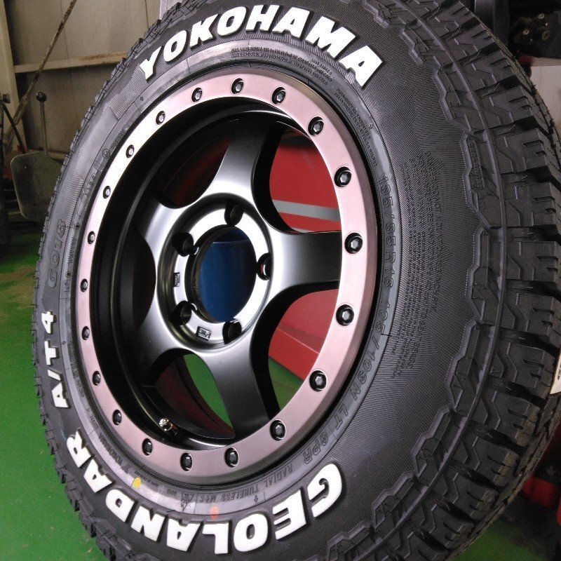 新品 ジムニー 人気 タイヤホイール 4本セット 185/85R16 ヨコハマタイヤ ジオランダー AT4 ホワイトレター 16インチ BDX05拍卖