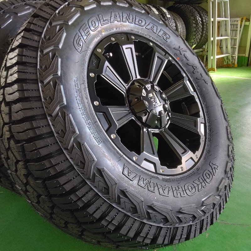 新品 ジープ Jeep ラングラー JL JK 17インチ タイヤホイール 4本セット ヨコハマジオランダー X-AT G016 265/70R17 LEXXEL DeathRock拍卖