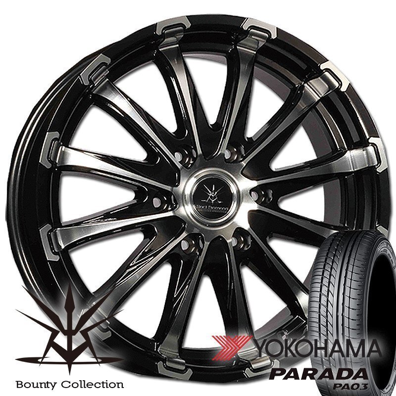 Bounty Collection BD12!!200系ハイエース YOKOHAMA ヨコハマ PARADA パラダ 215/60R17 17インチ 新品タイヤホイールセット拍卖