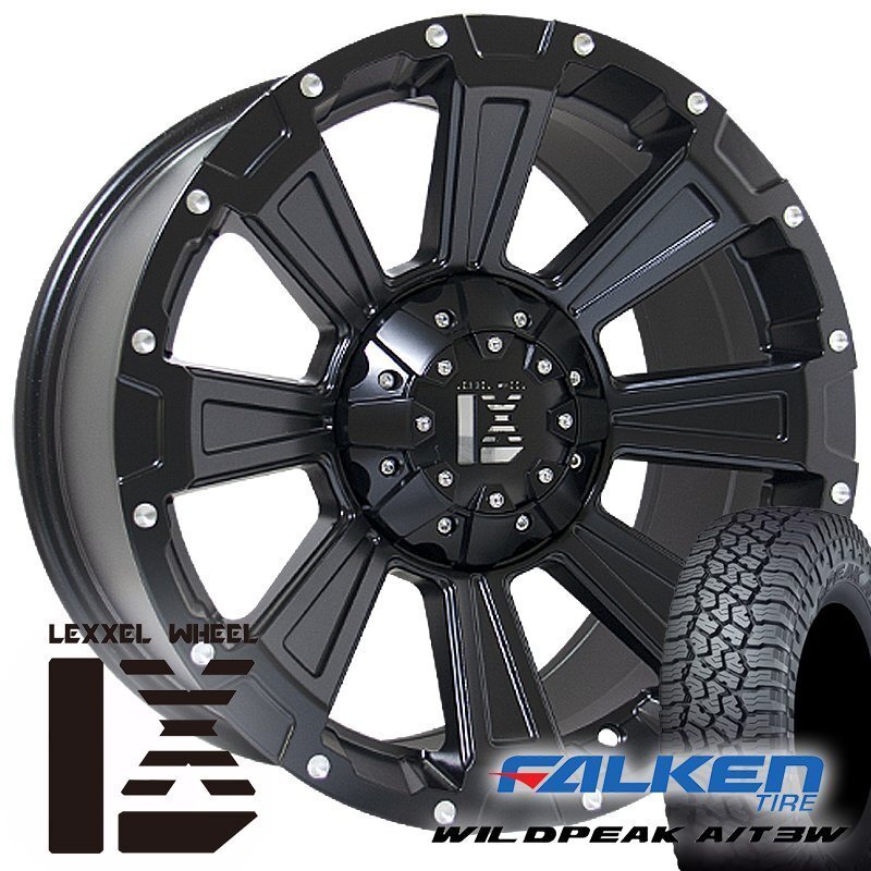 LEXXEL DeathRock プラド ハイラックス サーフ FJ サバーバン タホ H3 17インチ ファルケン WILDEPEAK A/T3W 265/70R17拍卖
