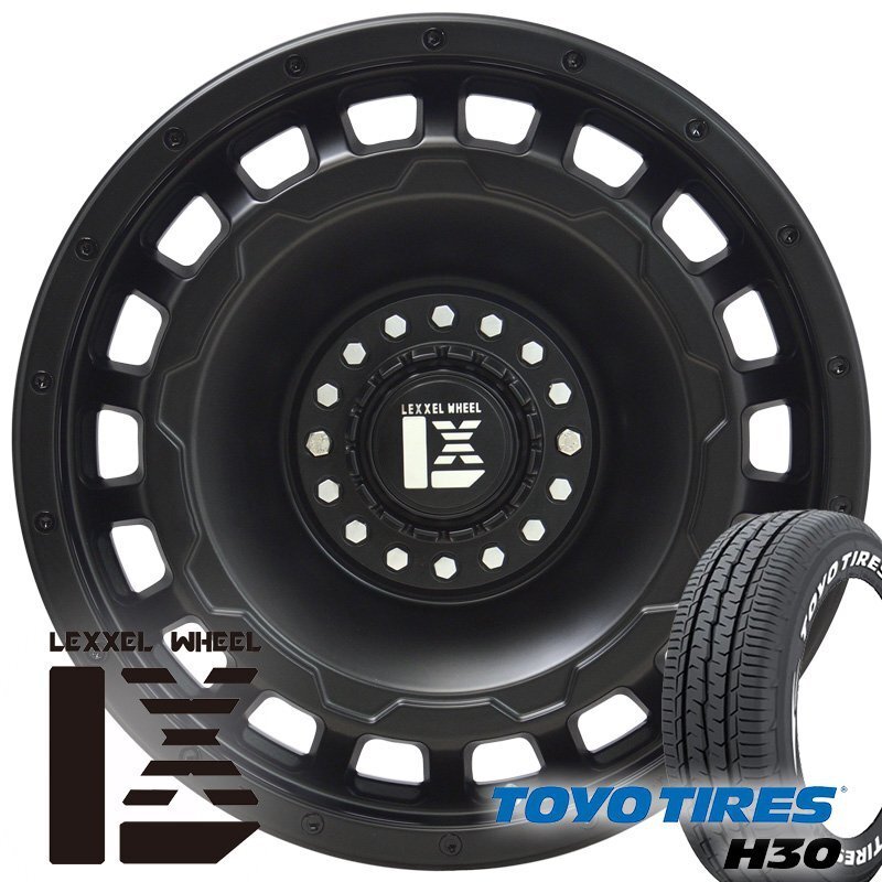 日産/キャラバン CARAVAN タイヤホイール セット 車検対応 LEXXEL SwaGGer 4本セット 16インチ トーヨー H30 215/65R16 ホワイトレター拍卖