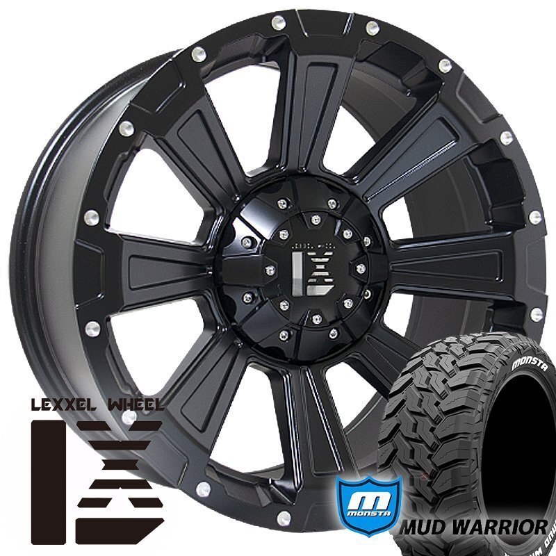 ランクル300(GX,AX,VX,ZX,GRスポーツ)17インチ タイヤホイールセット 4本セット 1台分 MONSTA MUDWARRIOR 265/70R17 DeathRock拍卖