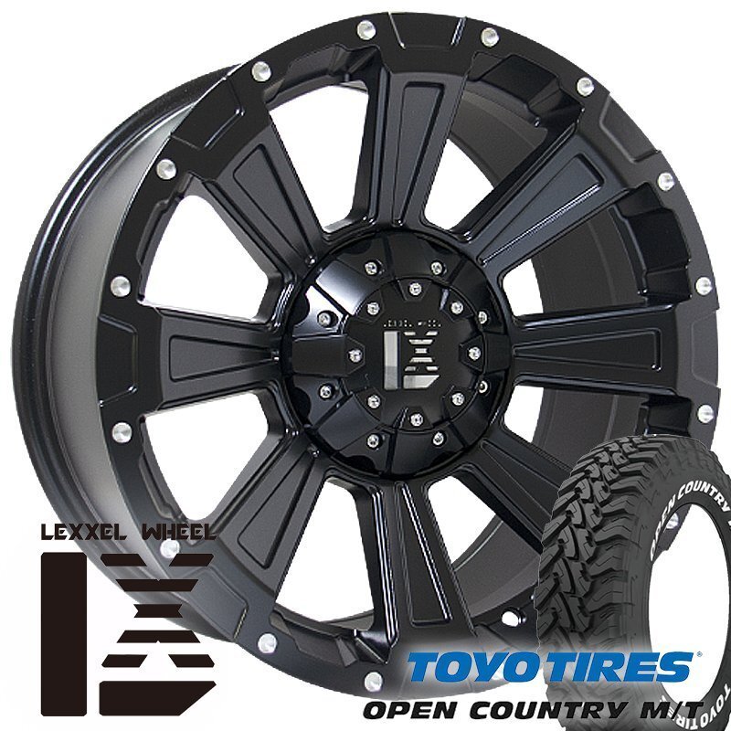 LEXXEL【DeathRock】デリカD5 エクストレイル RAV4 CX5 ヴァンガード 16インチ トーヨー オープンカントリー MT 225/75R16 ホワイトレター拍卖