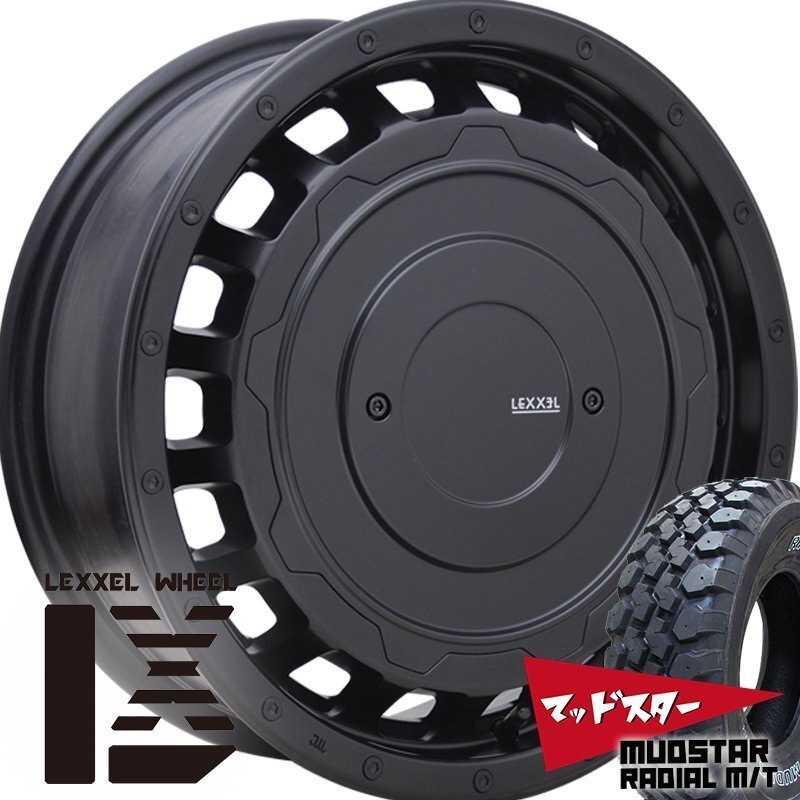 新商品 200系ハイエース HIACE LEXXEL SwaGGer Old style マッドスター ラジアル MT 215/65R16 車検対応 ホワイト タイヤホイール 16インチ拍卖