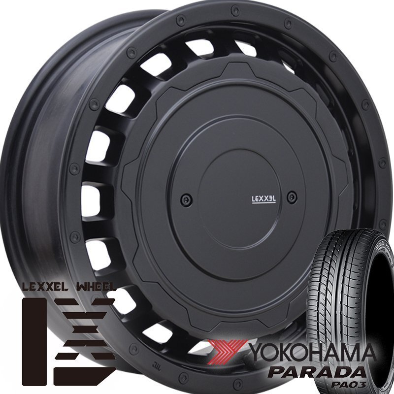 車検対応 LEXXEL SwaGGer スワッガー 200系ハイエース YOKOHAMA ヨコハマ PARADA パラダ 215/65R16 16インチ 新品タイヤホイールセット拍卖