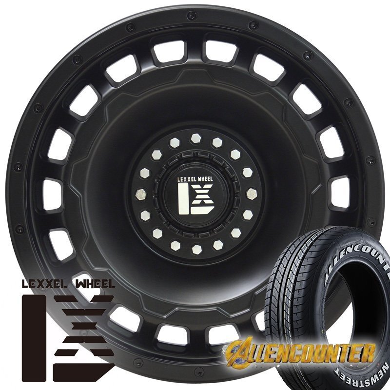 車検対応タイヤホイールセット !! 日産 キャラバン CARAVAN オーレンカウンター OG20 215/65R16 ホワイトレター LEXXEL SwaGGer 1台分拍卖