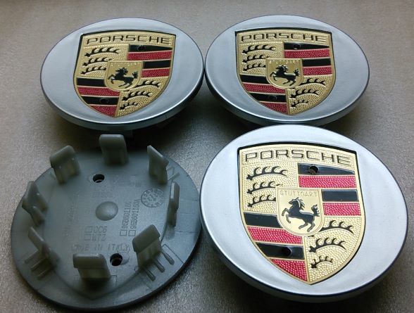 ポルシェ ホイールキャップ 65mm 銀金 4こ OEM 社外 マカン ケイマン 928 356 914 944 718 911 カイエン パナメーラ ボクスター マカン拍卖