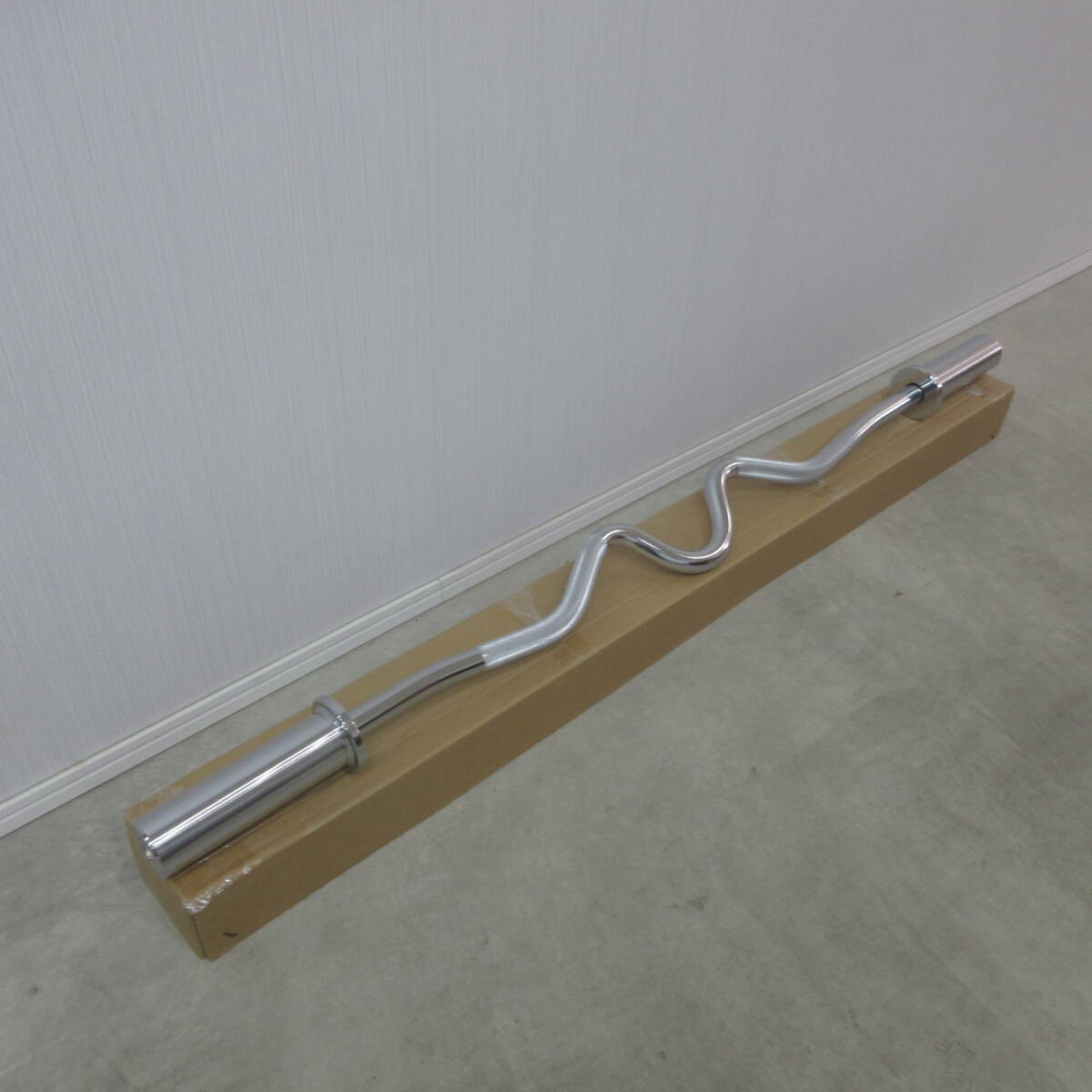 ★送料無料★超特価★120cm 50mmスーパーカールバー オリンピックプレート用 EZバー バーベル カーブシャフト タイプ2拍卖