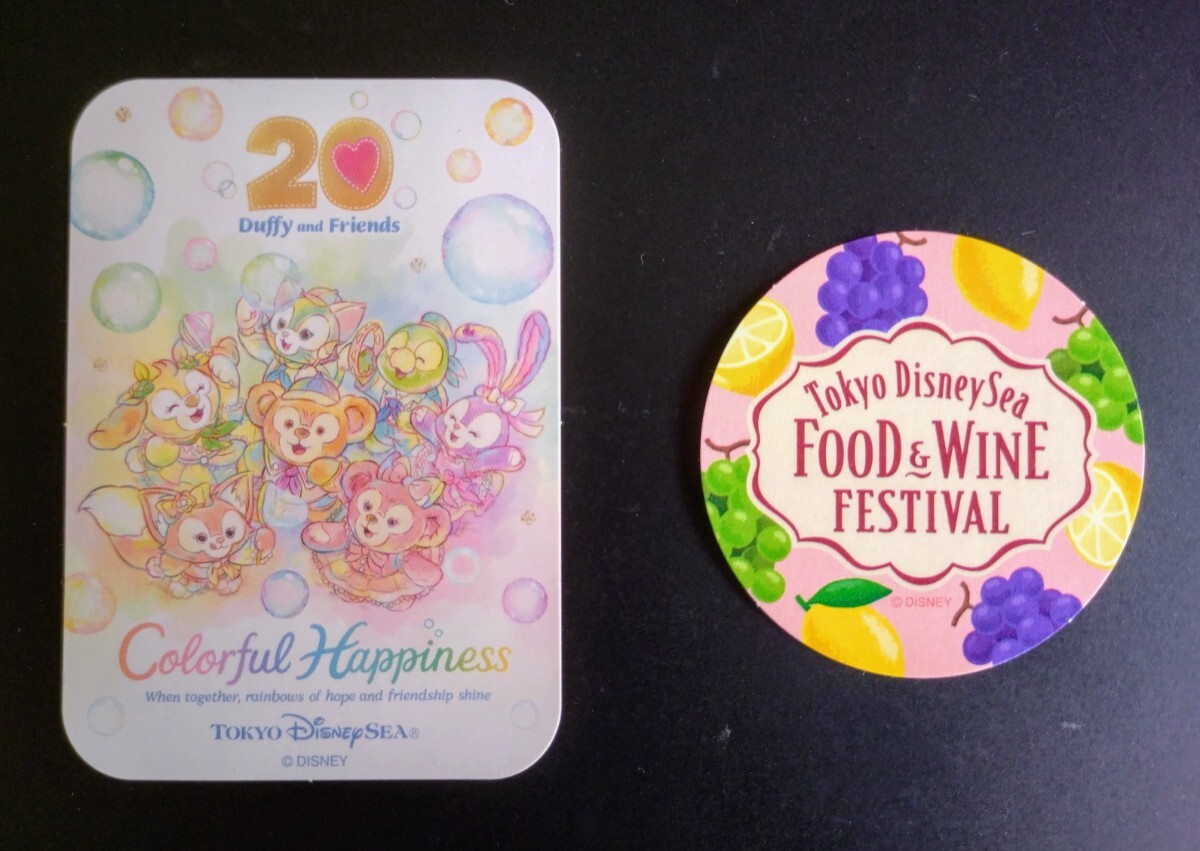 ★非売品 新品 ダッフィー 20周年 カラフル ハピネス フード&ワインフェスティバル ステッカー TDS Duffy and Friends ディズニーシー ③拍卖