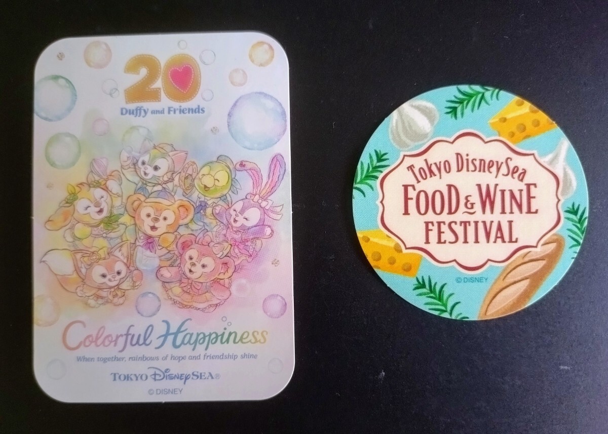 ★非売品 新品 ダッフィー 20周年 カラフル ハピネス フード&ワインフェスティバル ステッカー TDS Duffy and Friends ディズニーシー①拍卖