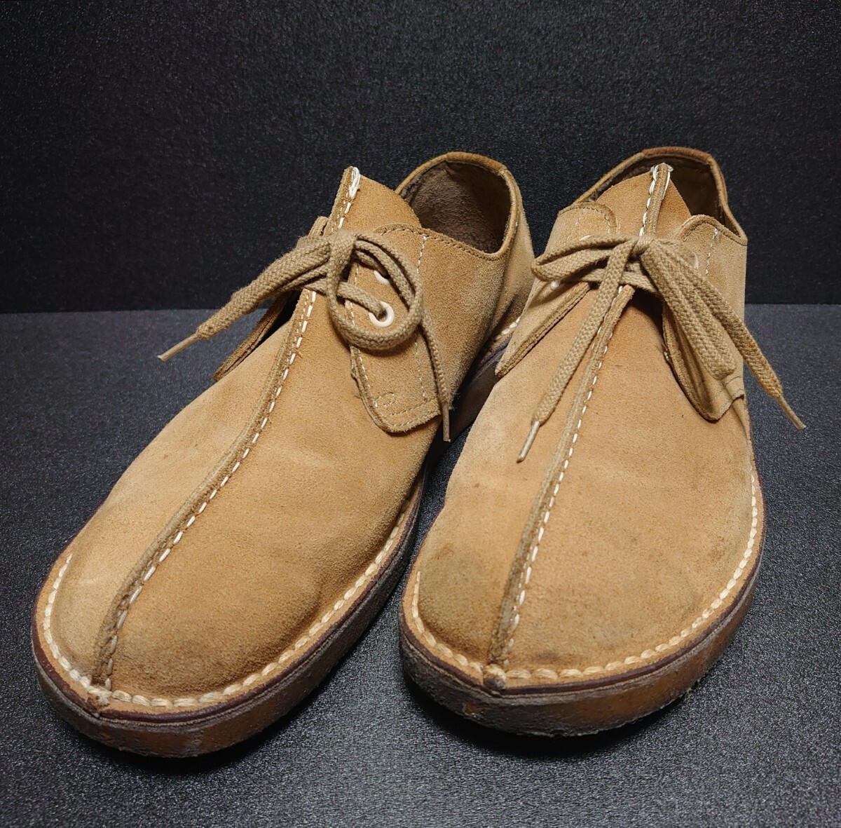【洗浄済/26.5cm】REGAL-リーガル/デザートトレック/チャッカブーツ/キャメル/スエード スウェード/レザー拍卖