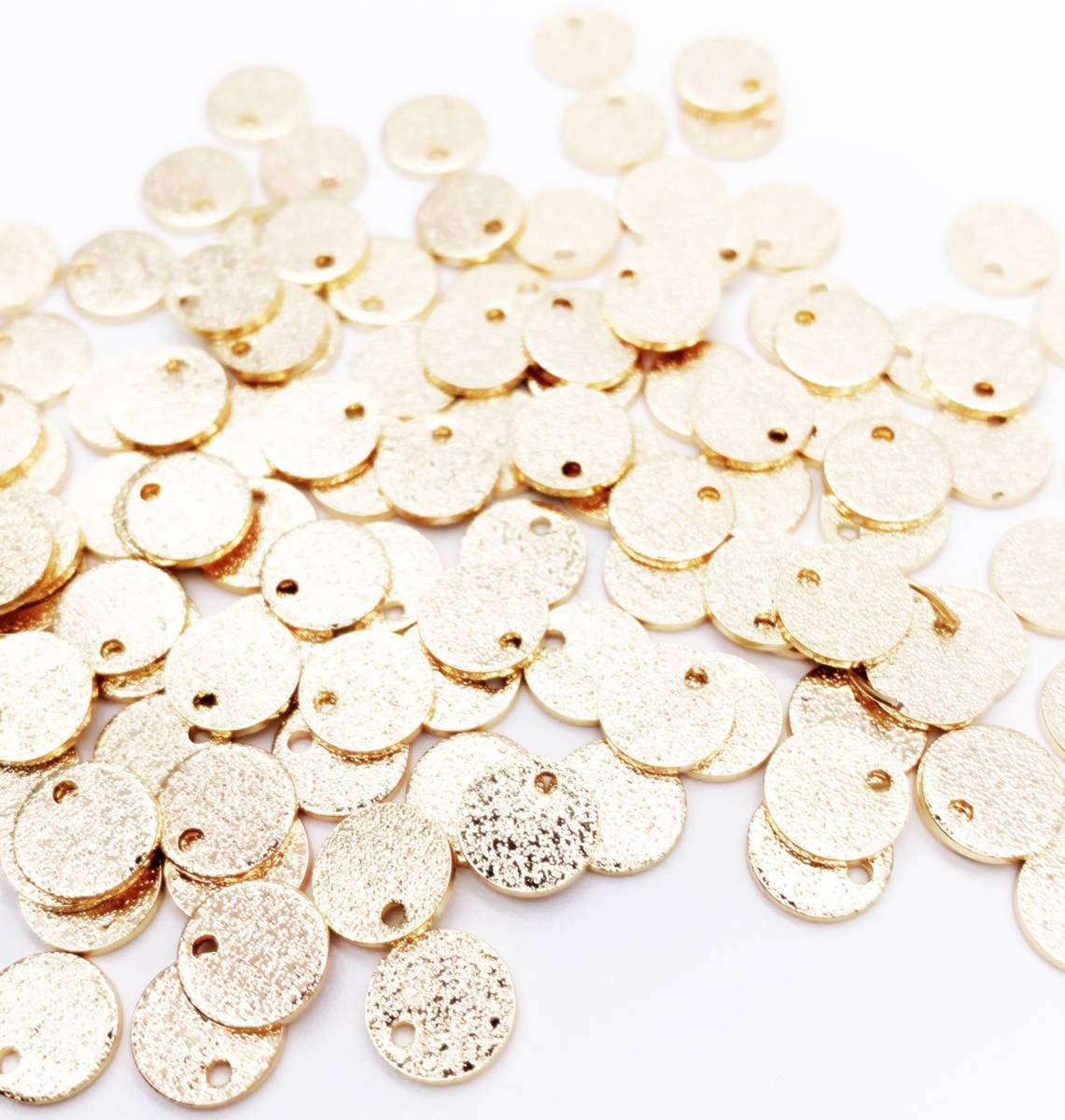 高品質☆18KGP ラウンドチャーム ゴールド 8ミリ 10個拍卖