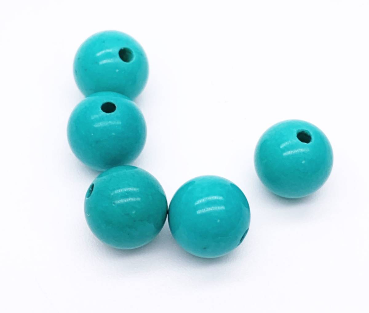 ハンドメイド クラフト パーツ ターコイズ ビーズ 8mm 5個拍卖