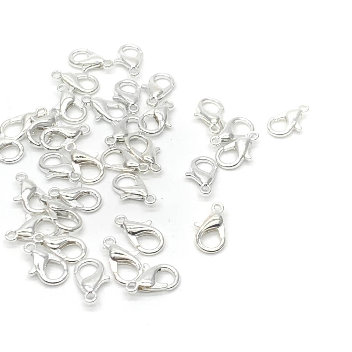 カニカン ホワイトシルバー 12mm 30個拍卖