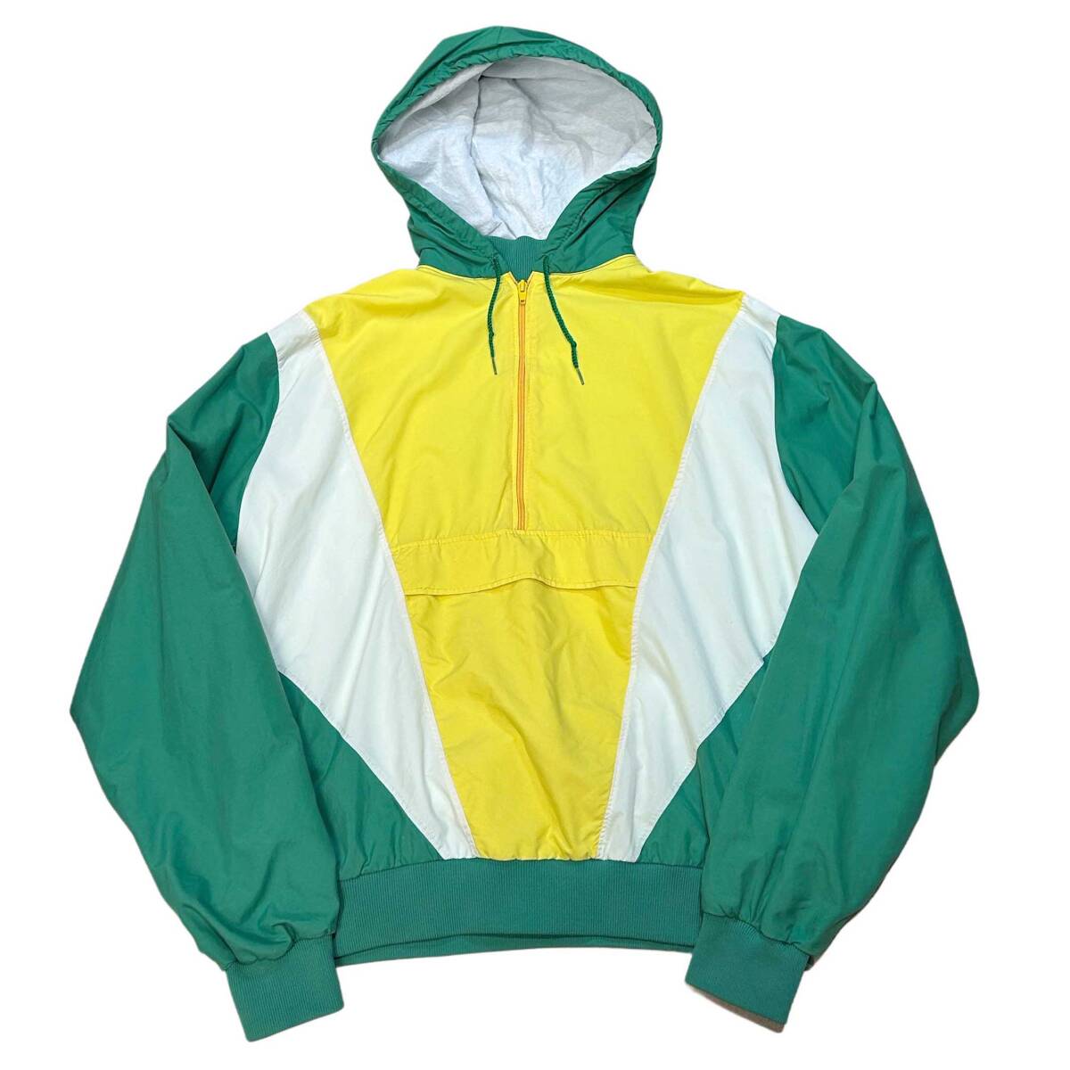 USA製 バックプリント【 90s ビンテージ スウィッチング ナイロン アノラック パーカー XL】80s アメリカ カレッジ オールド gapolo 古着拍卖
