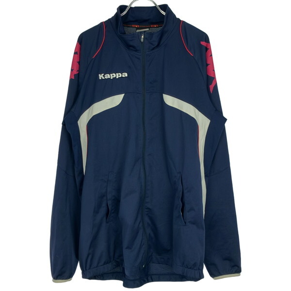 古着 メンズXO KAPPA/カッパ トラックジャケット ジャージ フルジップ スポーツ ウォーキング ネイビー/ホワイト/ピンク KF112TT11拍卖