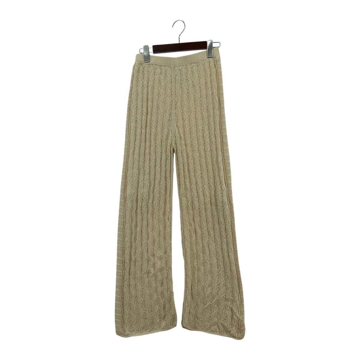 Spick & Span スピック&スパン 透かし編みニット パンツ sizeF/クリーム拍卖