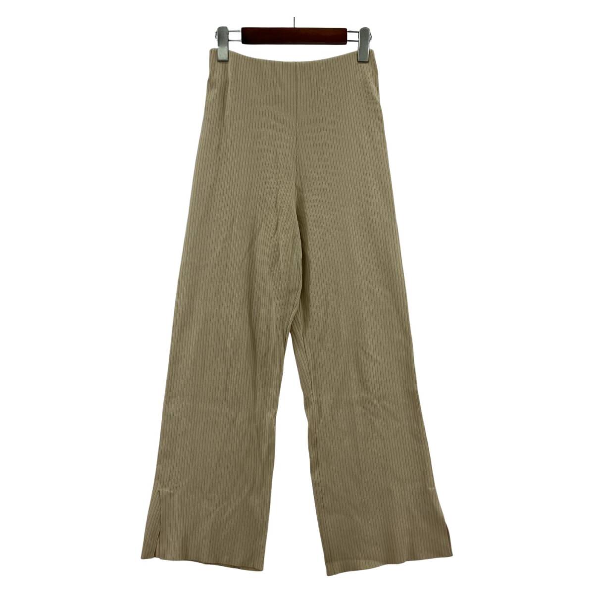 Mila Owen ミラオーウェン リブ パンツ size0/ライトベージュ拍卖