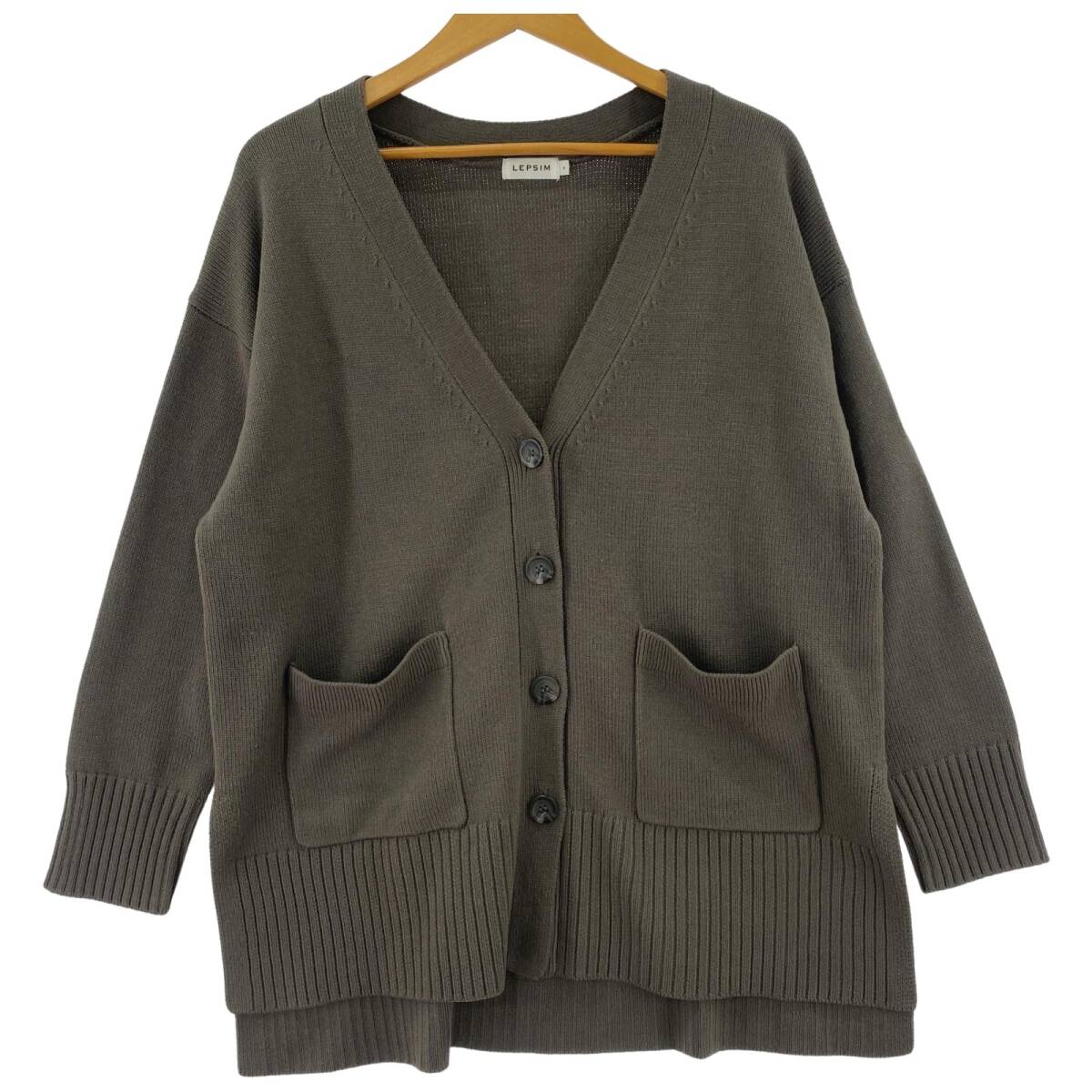 LEPSIM レプシム ニット カーディガン sizeF/チャコールグレー拍卖