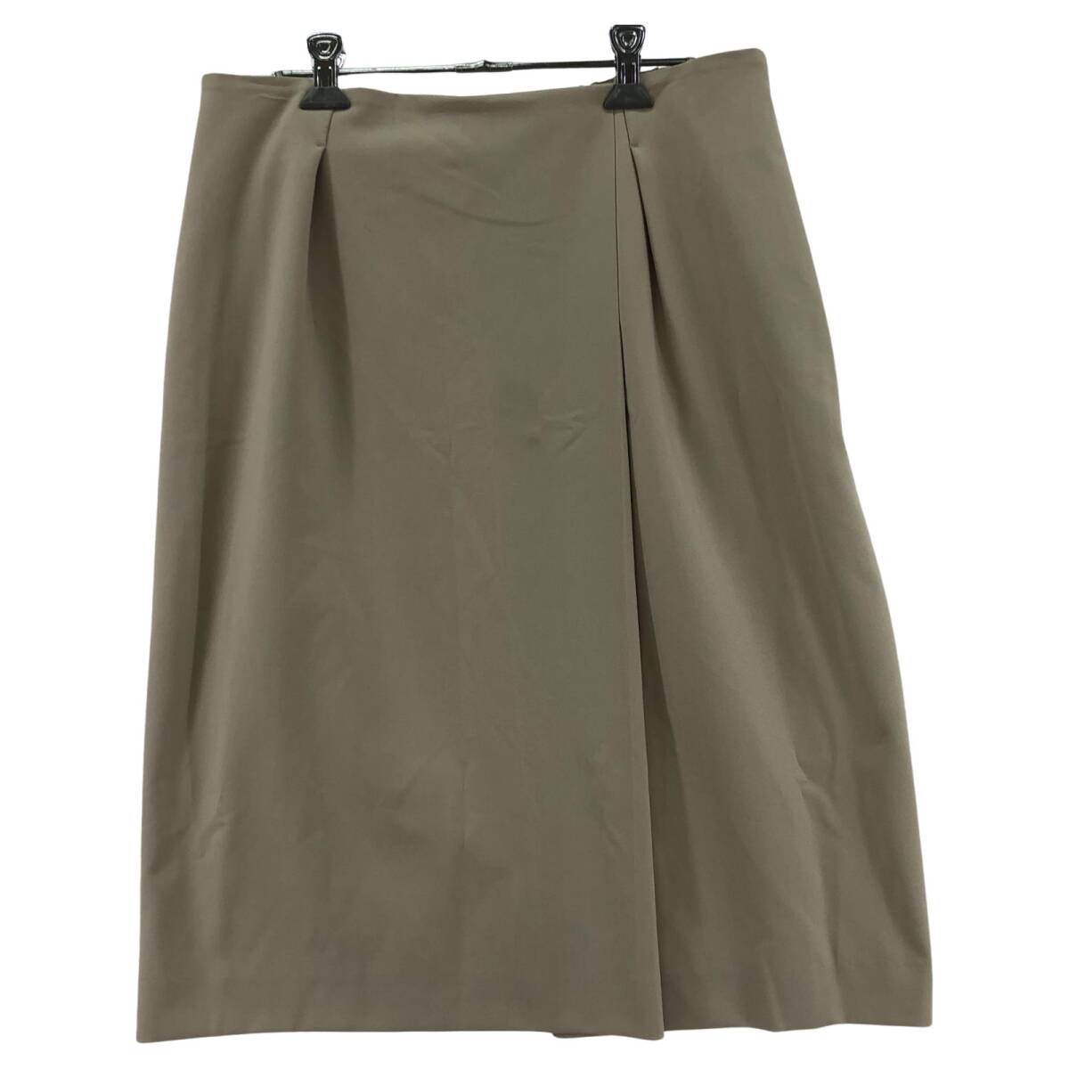 INDIVI インディヴィ タック 台形 スカート size42/アイボリー ゆうパケットOK拍卖