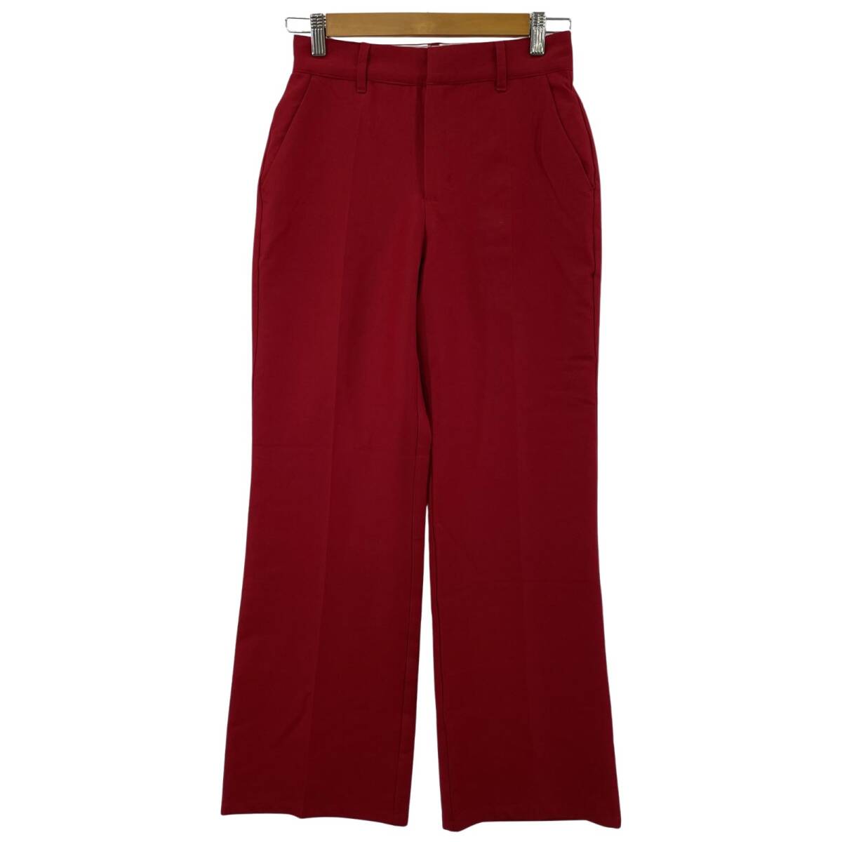 SELECT MOCA セレクトモカ カラー スラックス パンツ sizeM/レッド拍卖