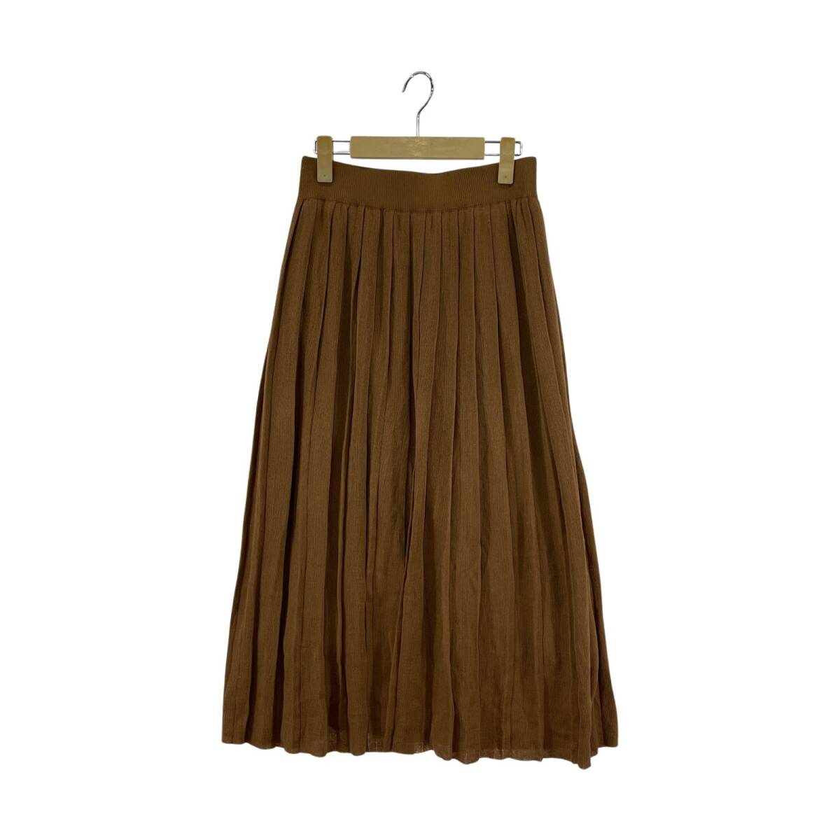 SENSE OF PLACE センスオブプレイス ニット プリーツ スカート sizeFree/ベージュ拍卖