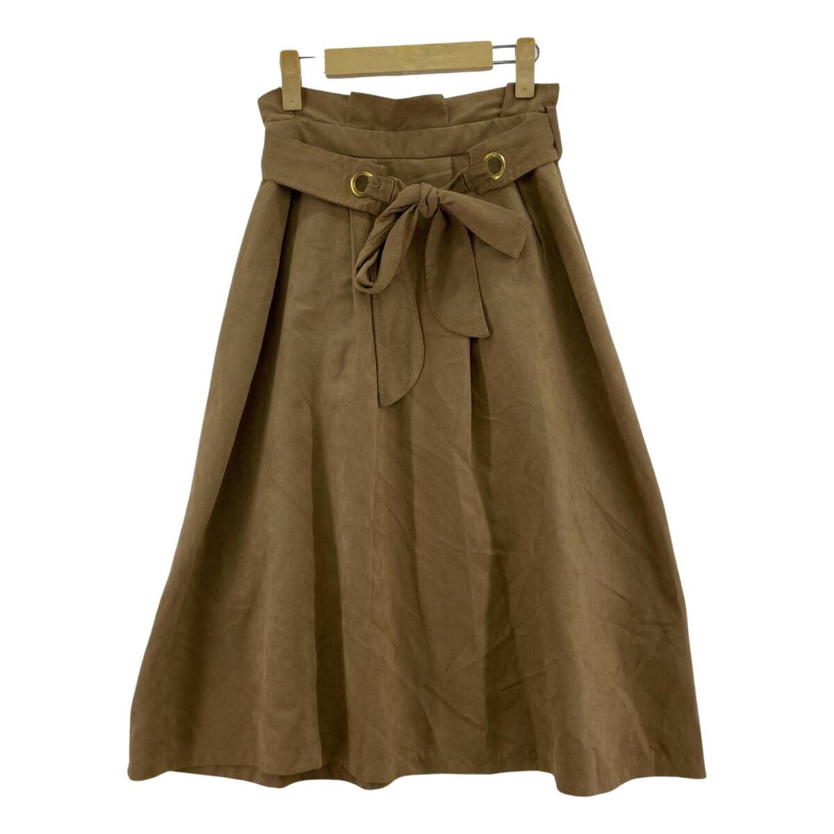 ITEMS URBAN RESEARCH アイテムズ アーバンリサーチ フリルフレア スカート sizeOne/ベージュ拍卖