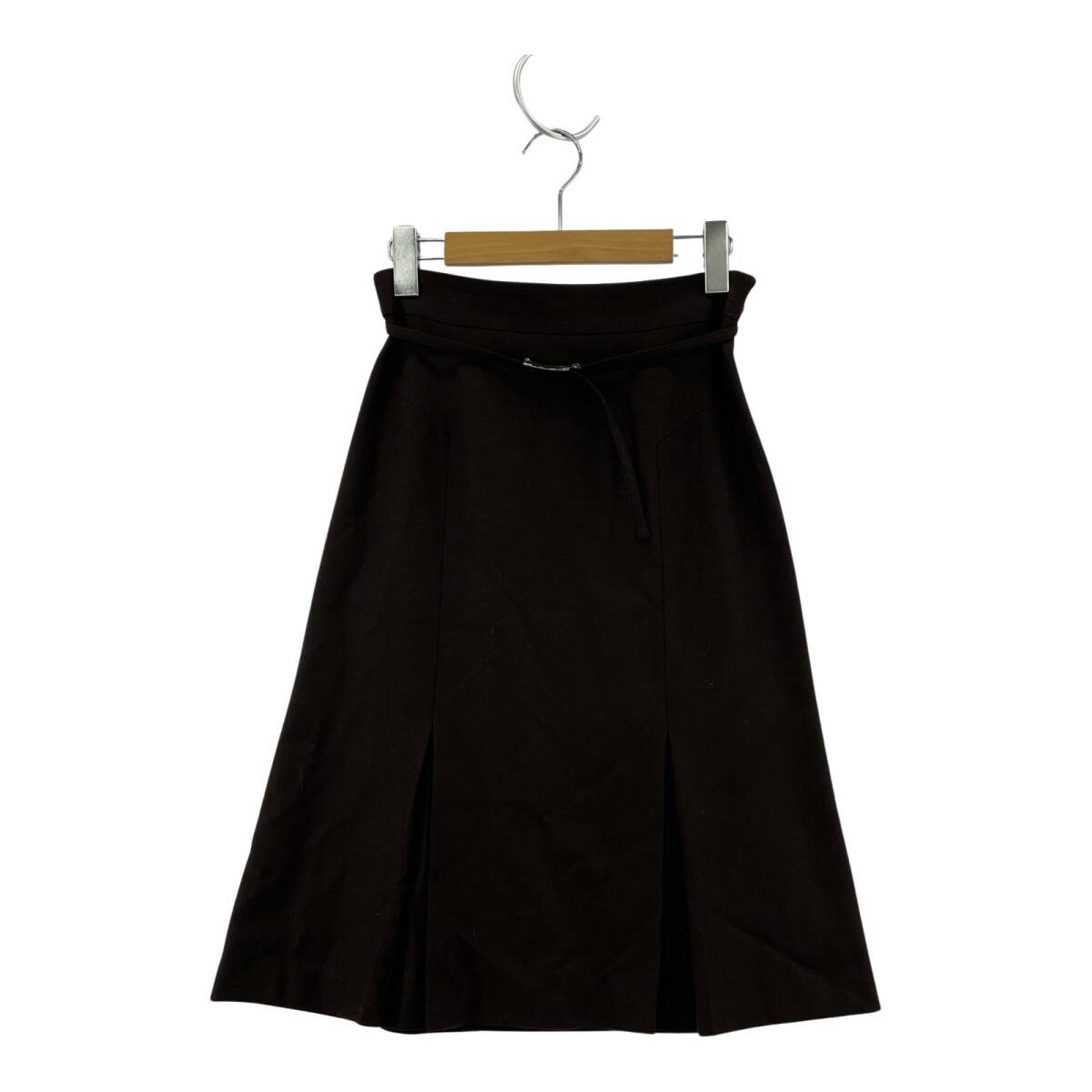 UNTITLED アンタイトル ボックスプリーツ スカート size2/ブラウン拍卖