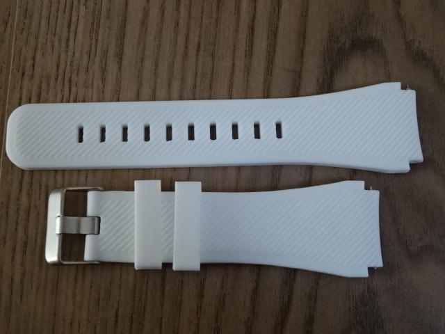 腕時計用 バンド シリコン ラバー ベルト 22mm 白色 ホワイト バネ棒付き拍卖