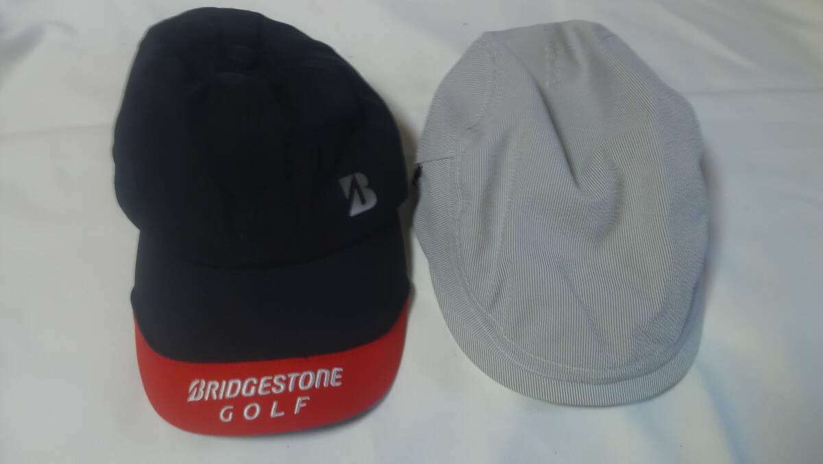 ■■再値下2点キャプセットアウトドアゴルフBRIDGESTONE GOLF ブリヂストンゴルフキャップ BLACK&WHITE (ブラック&ホワイト)ハンチング帽拍卖