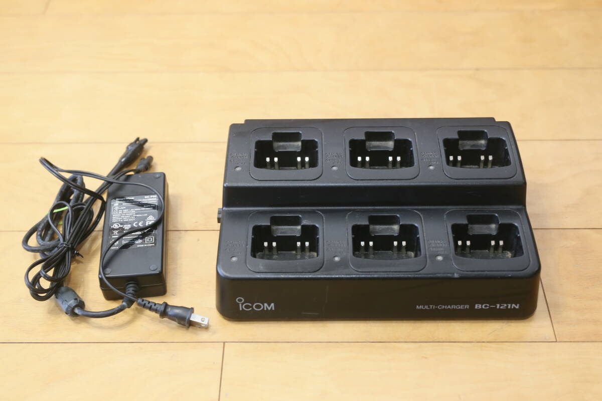 【動作OK】ICOM アイコム 6連充電器 BC-121N 一式 IC-4810 IC-DU65 IC-D60 IC-D50 DPR5 DPR6 など対応 デジタル簡易無線 業務無線拍卖