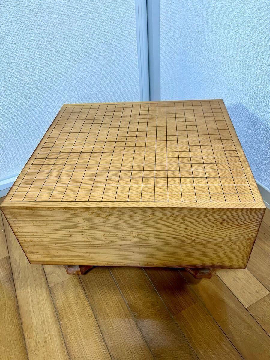 碁盤 榧 柾目天柾 脚付き へそ有り 盤厚み17.7cm カバー付き 囲碁道具 本榧/新榧拍卖