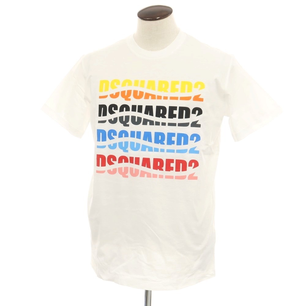 【新品】ディースクエアード DSQUARED2 コットン クルーネック 半袖Tシャツ ホワイト【サイズXL】拍卖