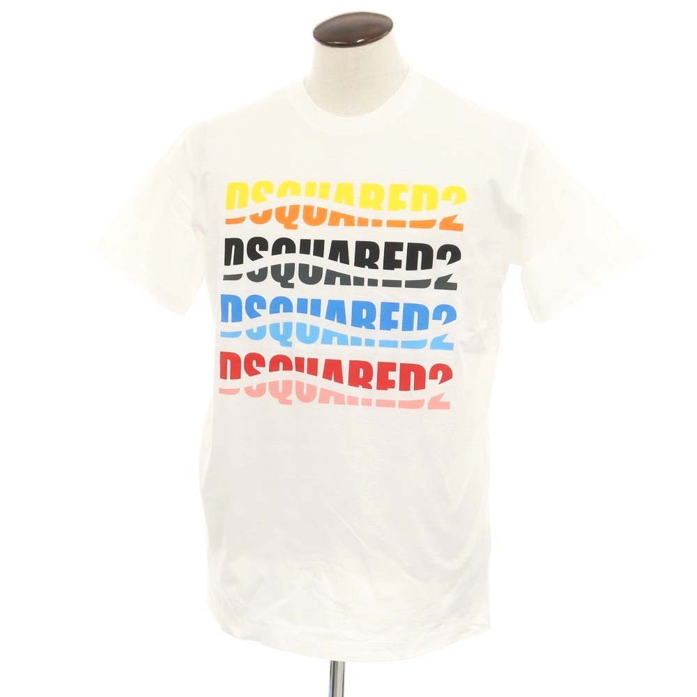 【新品アウトレット】ディースクエアード DSQUARED2 コットン クルーネック 半袖Tシャツ ホワイト【サイズXL】拍卖