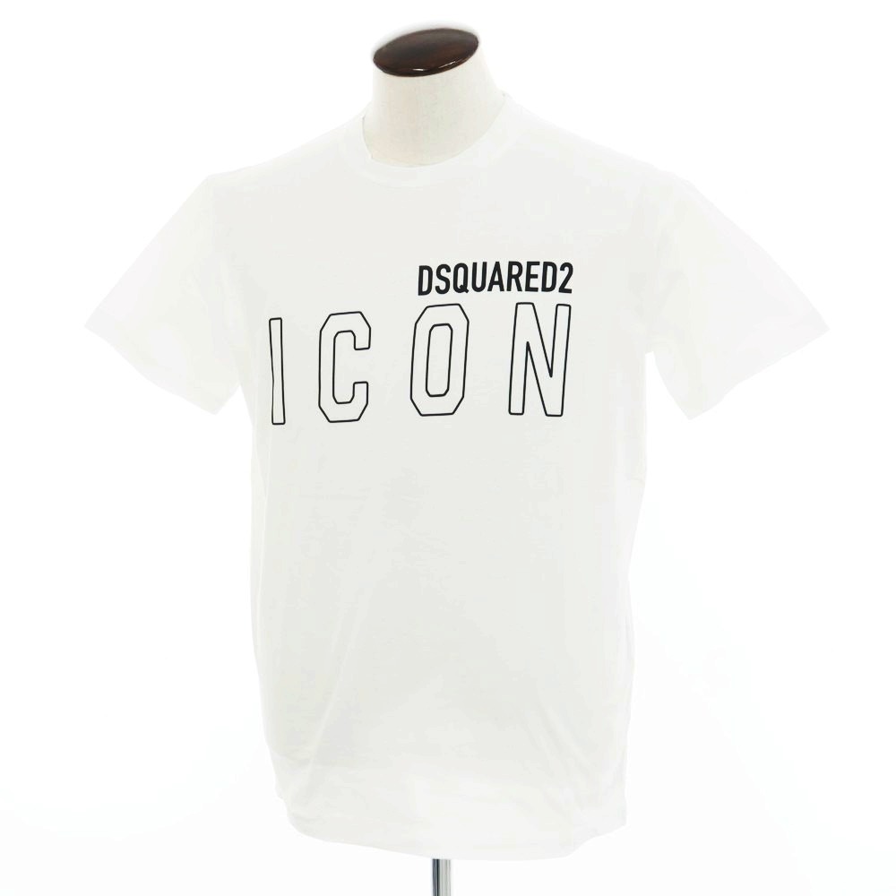 【新品】ディースクエアード DSQUARED2 コットン クルーネック 半袖Tシャツ ホワイト【サイズL】 APD拍卖