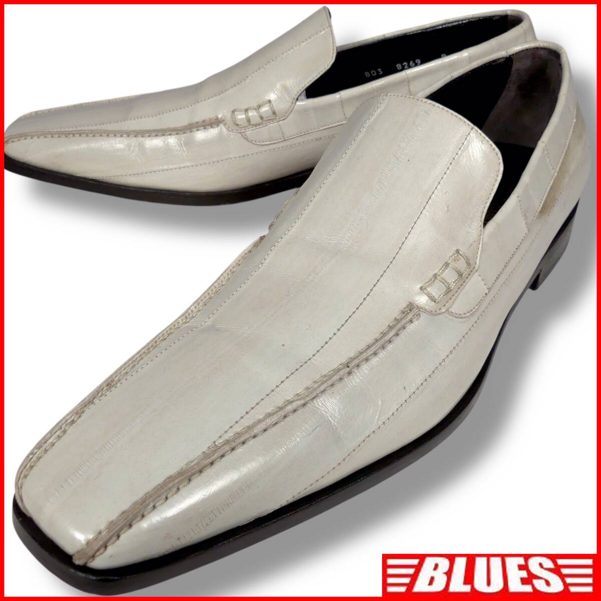 即決★DOLCE&GABBANA★26.5cm レザーローファー ドルチェ&ガッバーナ メンズ 白 アイボリー 本革 ビジネスシューズ スリッポン 革靴拍卖