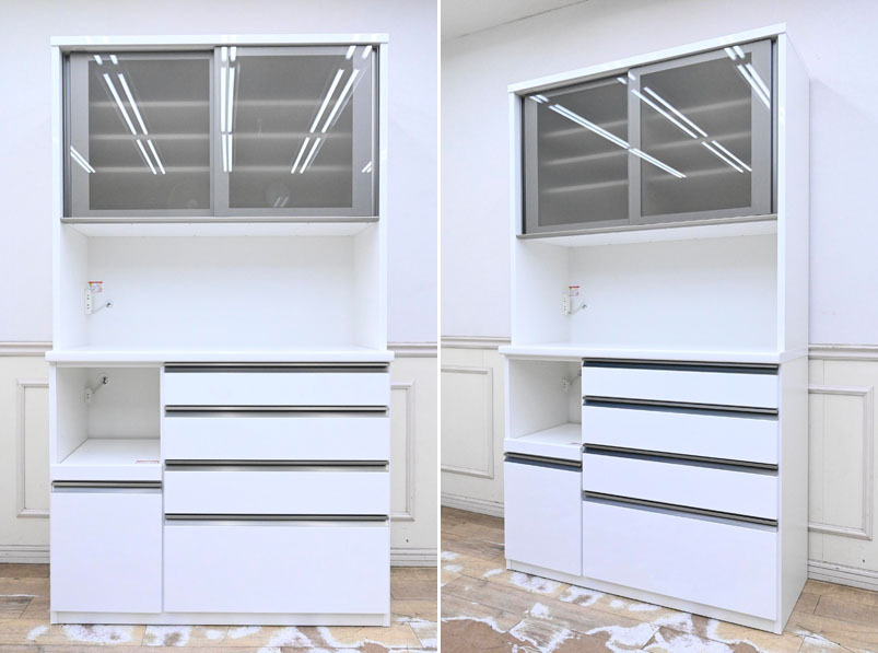 GC31 美品 高級メーカー 松田家具 食器棚 ダイニングボード レンジボード キッチンボード スライドドア 引出オートクローザー拍卖