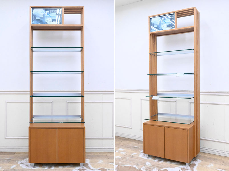 GC302 木製 楢材 業務用 店舗用 ご家庭でも オープン飾り棚 什器 リビングボード コレクションボード フィギュア オープンシェルフ拍卖