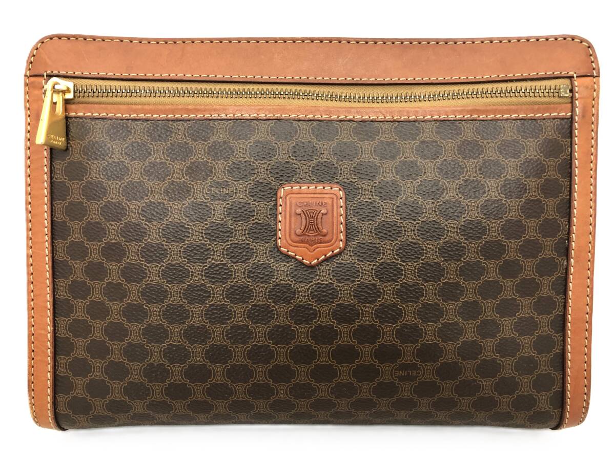 CELINE セリーヌ マカダム セカンドバッグ/B8235拍卖
