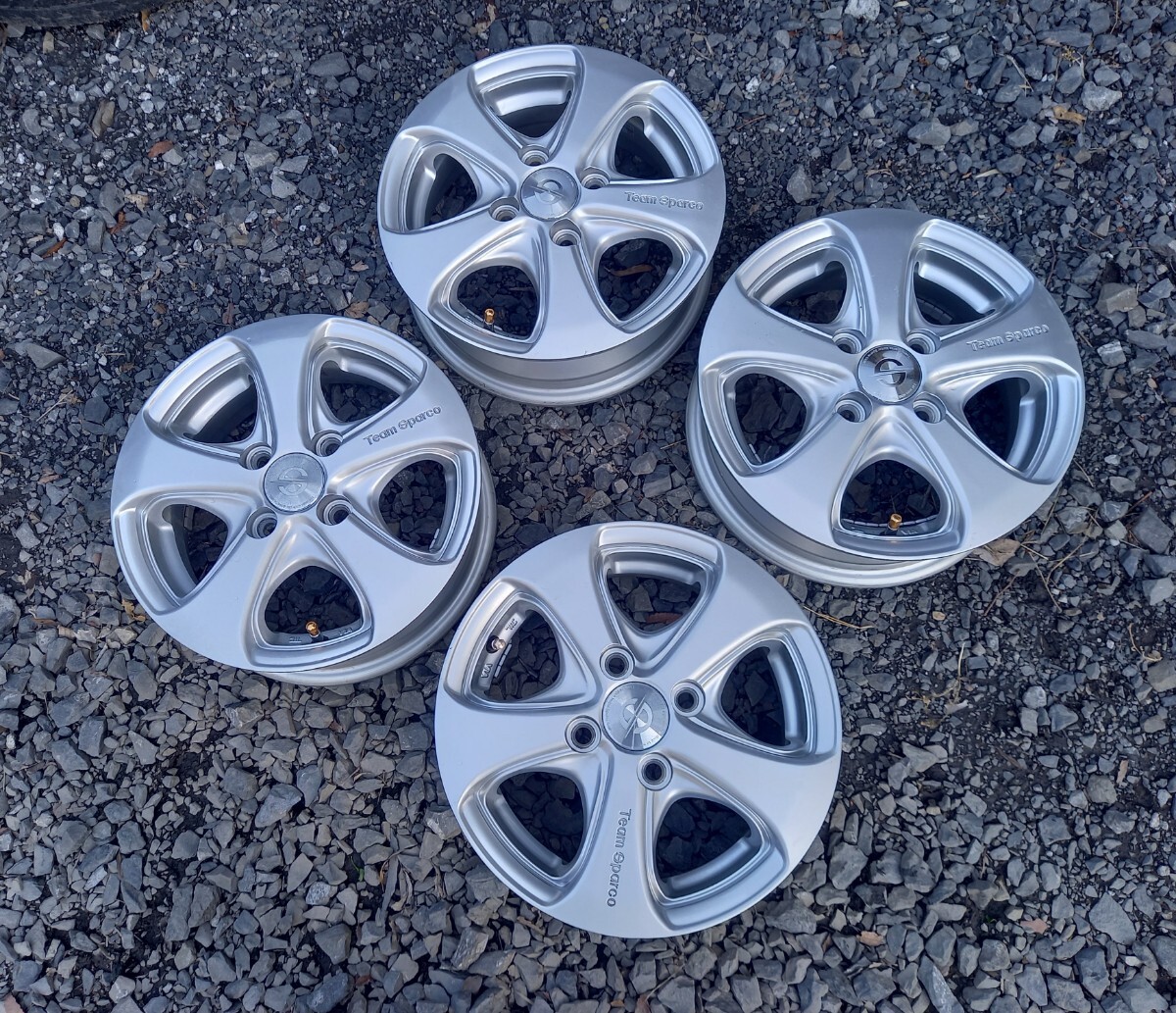 スパルコ Team Sparco 13インチ 4.5J +43 PCD100 4H 4本 ワゴンR アルト ミラ トゥデイ ハイゼット キャリー エブリィ 軽カー拍卖