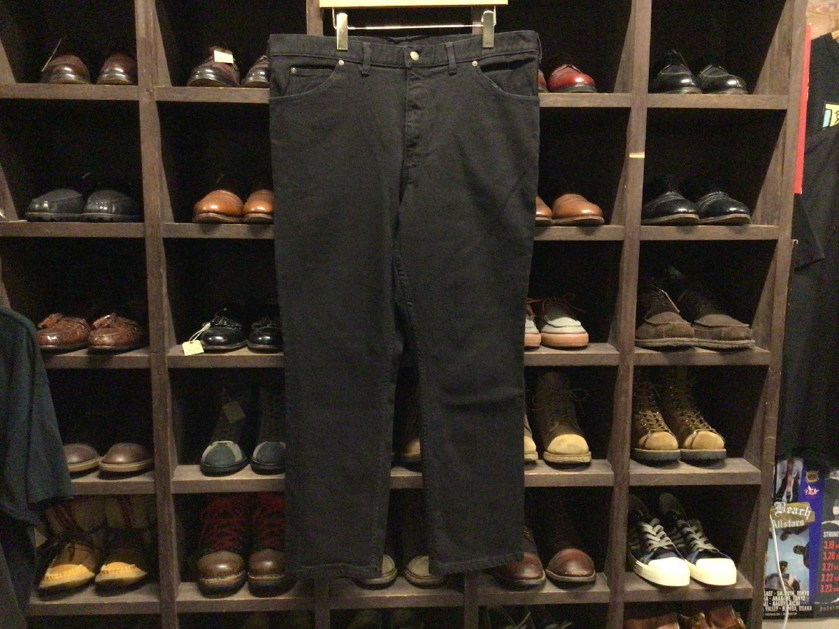 90’S MADE IN CANADA MUSTANG BLACK DENIM PANTS SIZE 38 カナダ製 マスタング ブラック デニム パンツ ジーンズ ジーパン ステレッチ拍卖