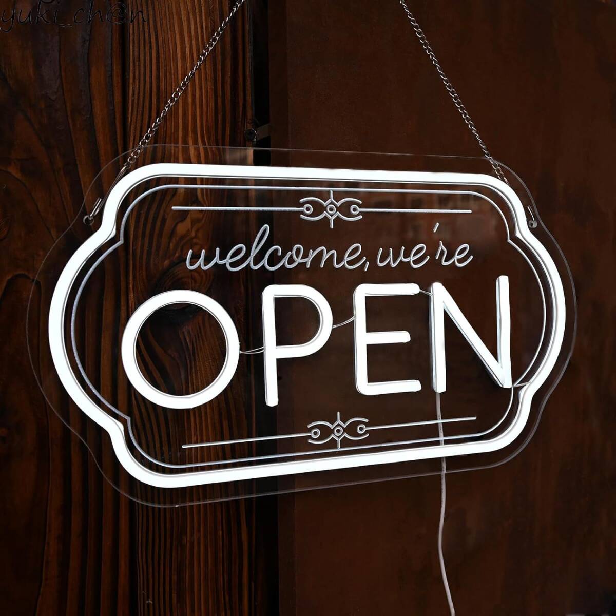 オープンネオンサイン 【店内装飾】OPEN看板 オープン看板 LEDネオン看板 無段階調光 USB給電 開店祝い プレゼント ホワイト 約40×24㎝拍卖