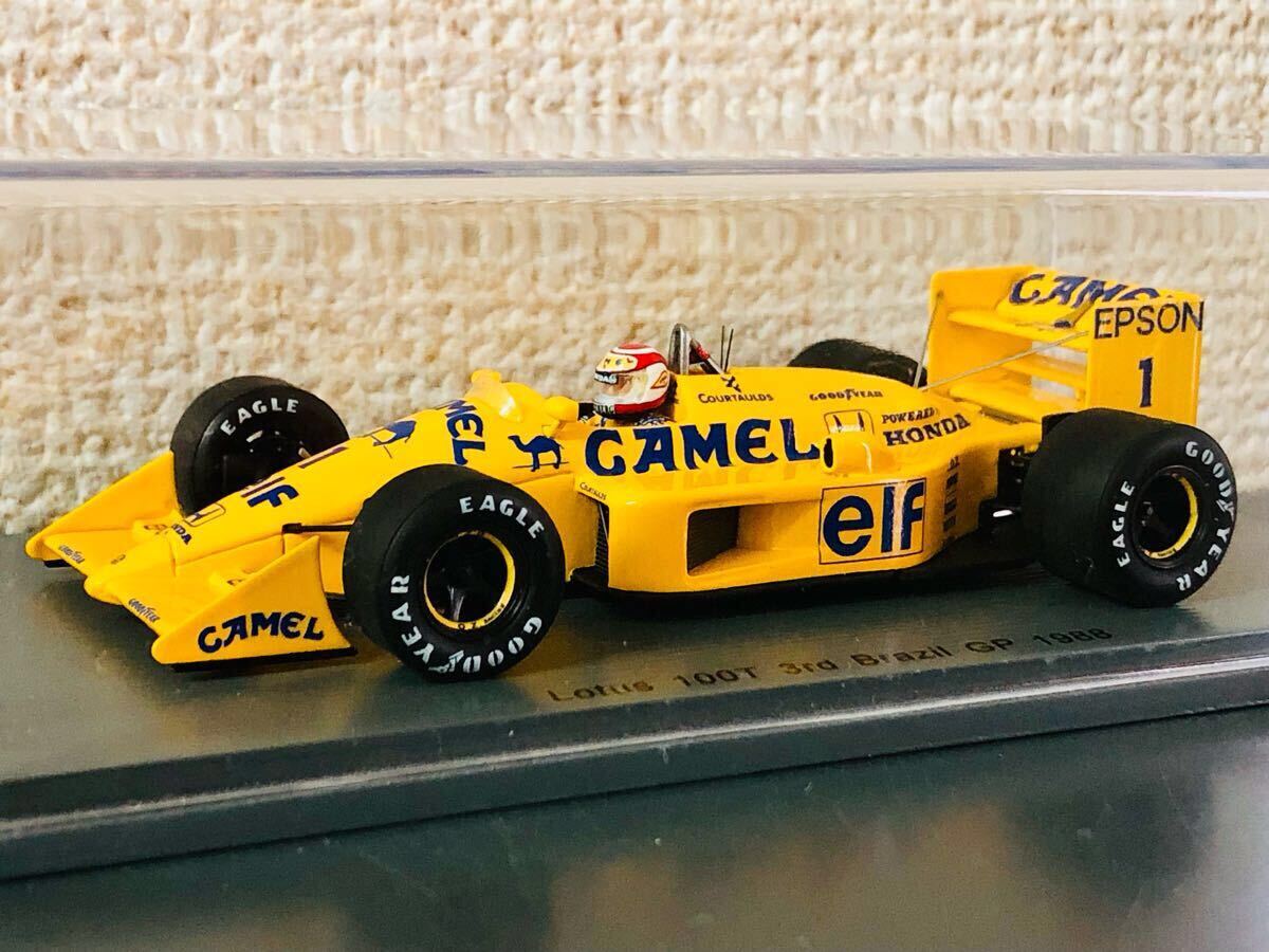 激レア!1/43 スパーク ロータス ホンダ 100T 1988 ブラジルGP 3位 ピケ 検 MP4/4 MP4/5 MP4/6 MP4/7 640 641 99T 101 FW11 FW14 BT55 B188拍卖