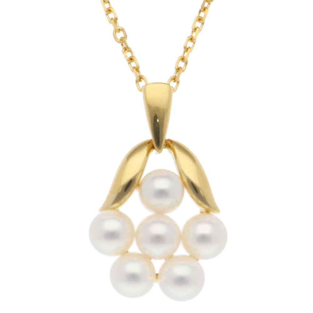 ミキモト ネックレス 18金 K18イエローゴールド パール レディース MIKIMOTO 中古 美品拍卖