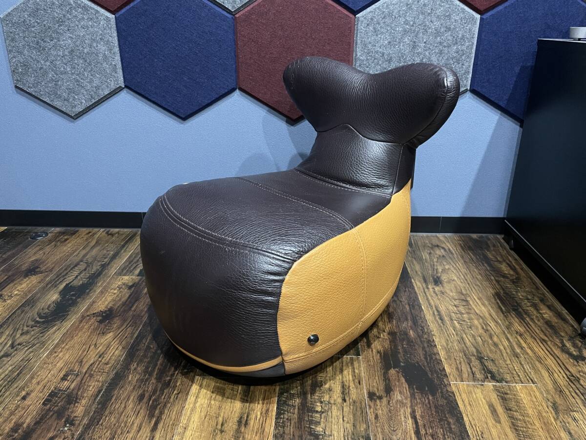 くじら スツール 本革 ソファ 革 1P ソファ 1人掛けソファ シングルソファ 動物 インテリア オシャレ かわいい クジラ キッズ 子供拍卖